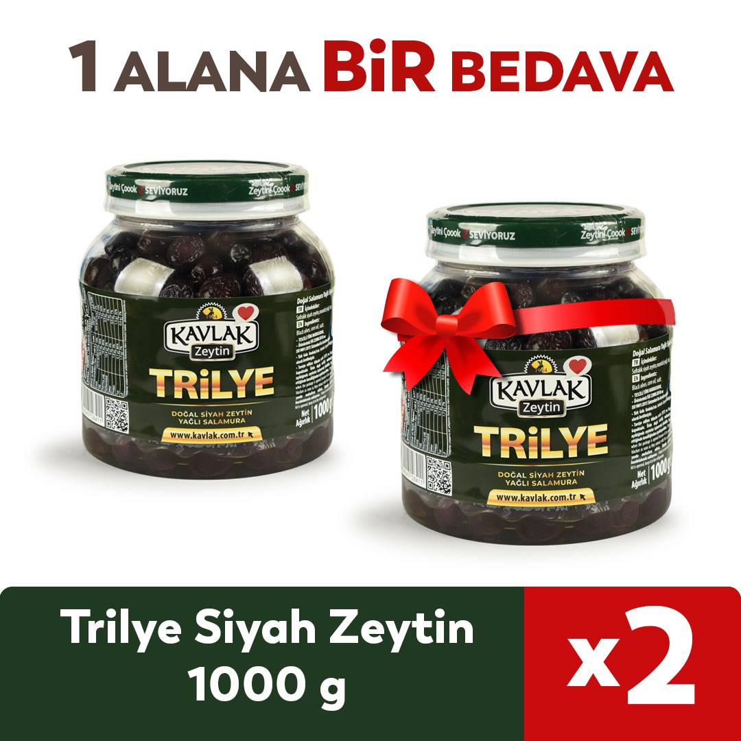 1 KG TRİLYE SİYAH ZEYTİN 1 ALANA 1 BEDAVA