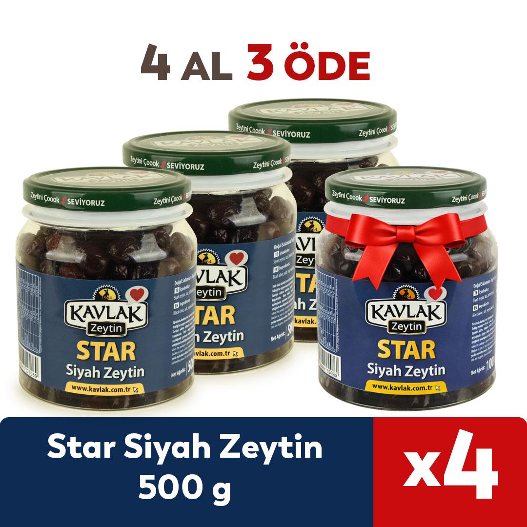 500 GR Star Siyah Zeytin 4 Al 3 Öde