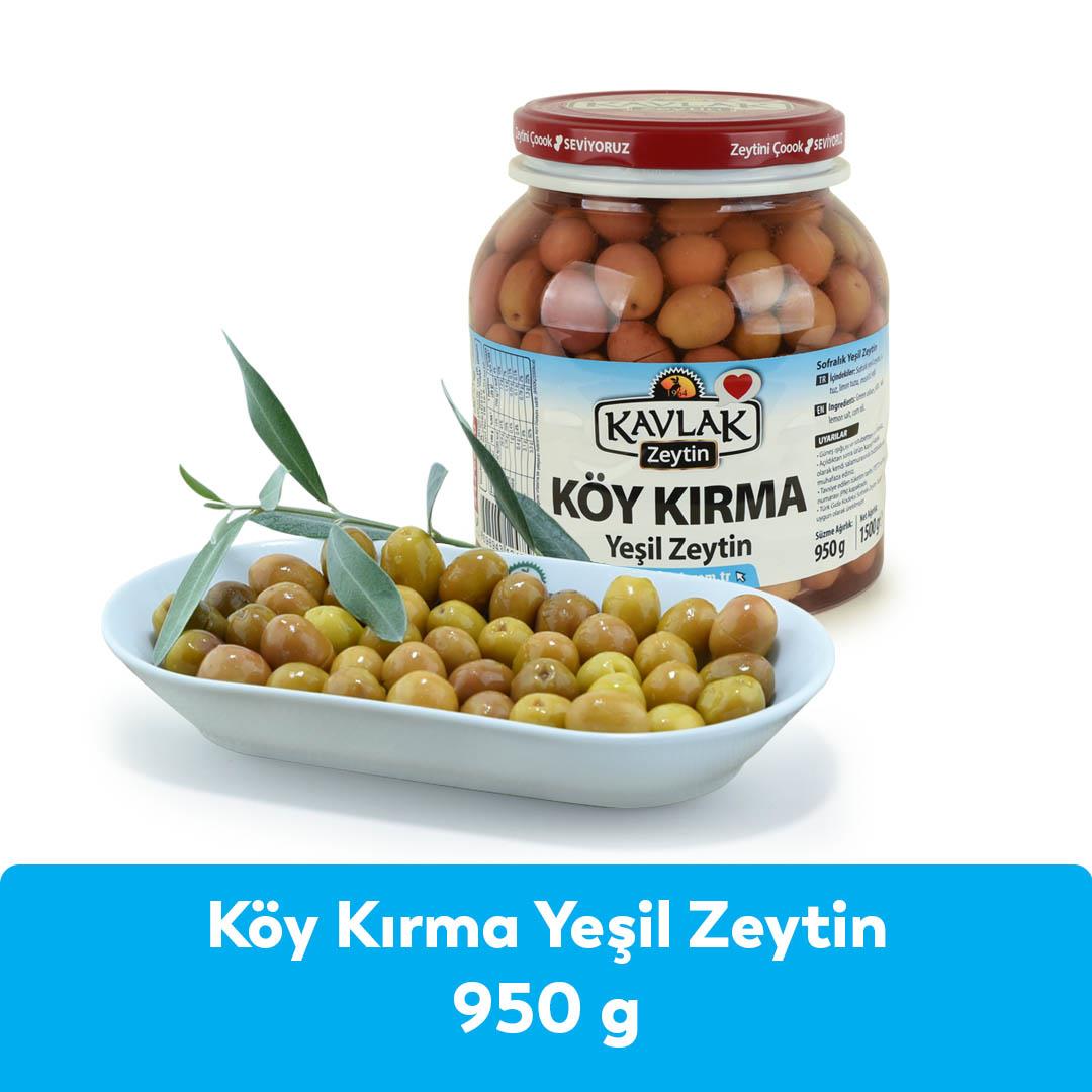 Edremit Köy Kırma Yeşil Zeytin 950 Gr