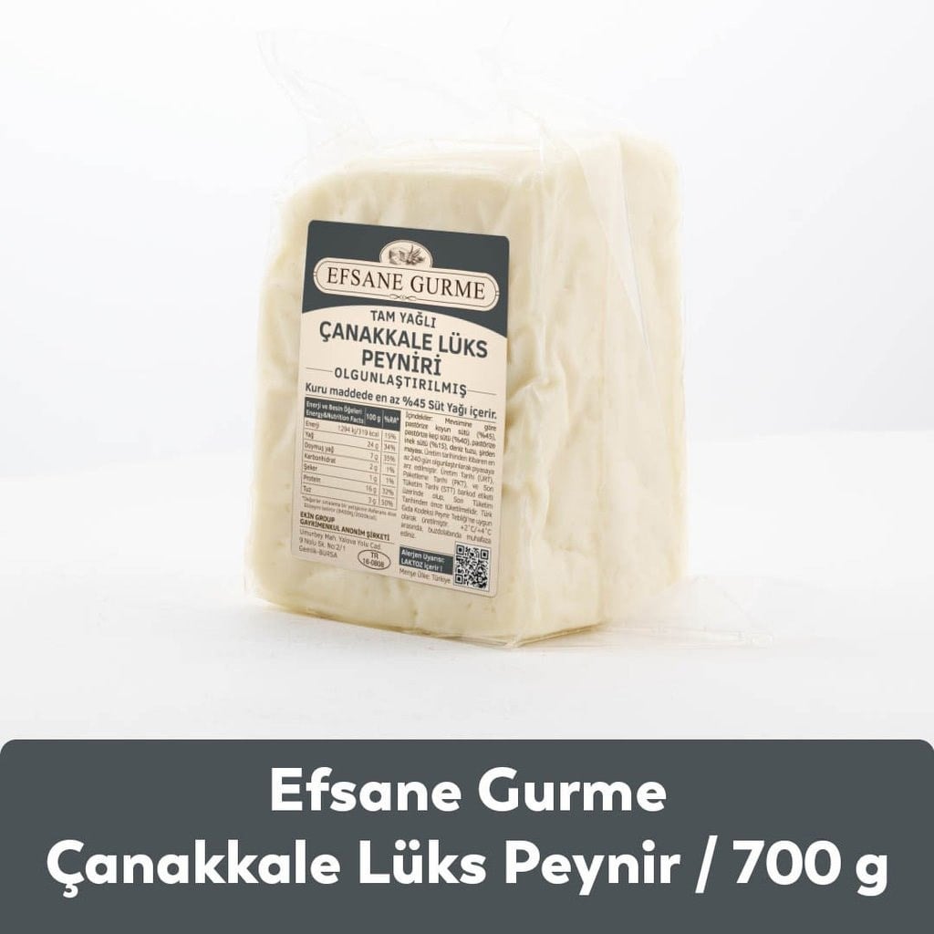 Efsane Gurme Tam Yağlı Çanakkale Lüks Beyaz Peynir 700 gr