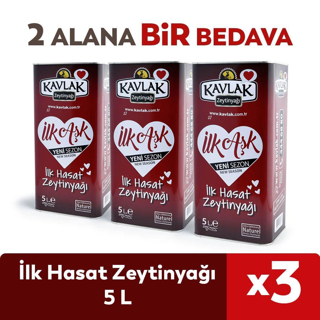 İlk Hasat Soğuk Sıkım Zeytinyağı 5 lt 2 ALANA 1 BEDAVA 