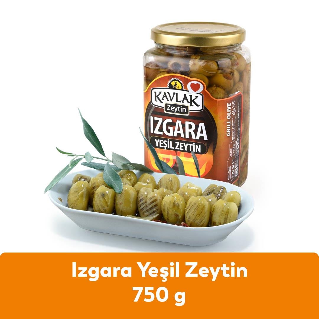 Izgara Yeşil Zeytin 750 Gr Cam Kavanoz
