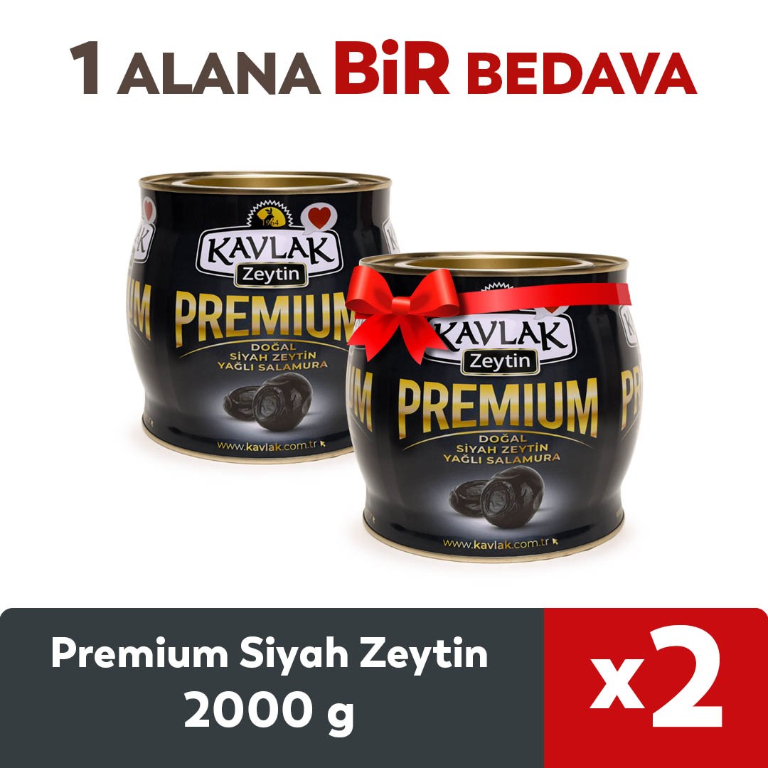PREMİUM SİYAH ZEYTİN 2 KG(brüt) 1 ALANA 1 BEDAVA