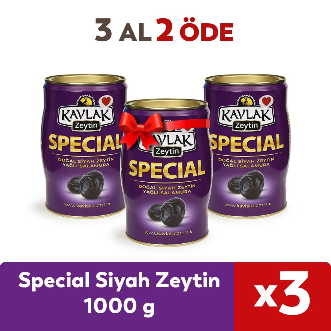 Special Siyah Zeytin 1 KG Teneke 3 Al 2 Öde