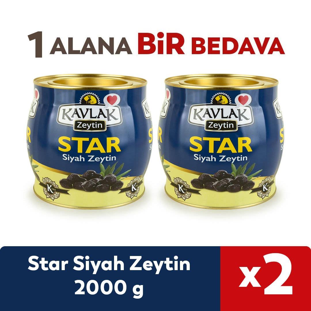 Star Gemlik Siyah Zeytin 2 Kg (brüt) 1 ALANA 1 BEDAVA