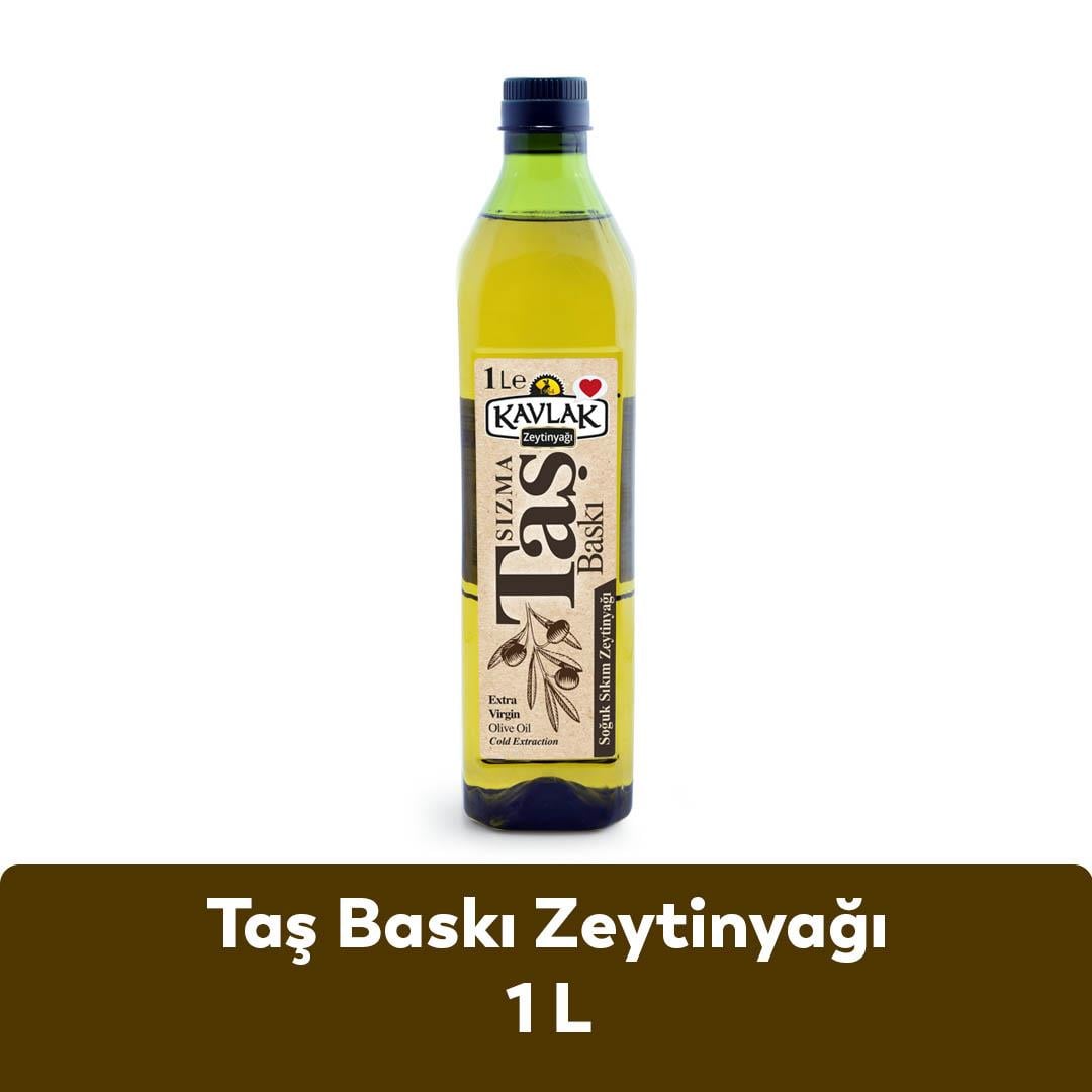 Taş Baskı Soğuk Sıkım Zeytinyağı 1 lt Pet Şişe