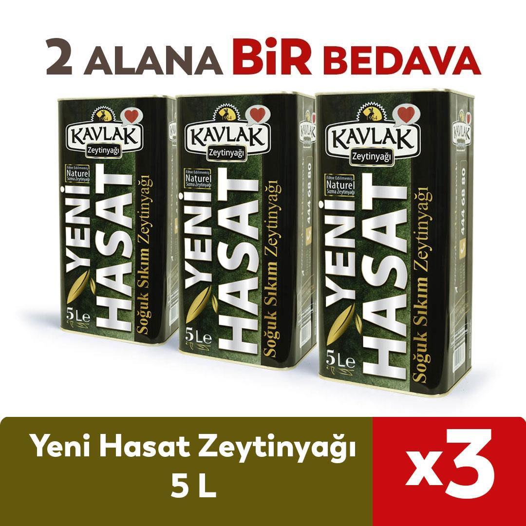 Yeni Hasat Soğuk Sıkım Zeytinyağı 5 Lt 2 ALANA 1 BEDAVA 
