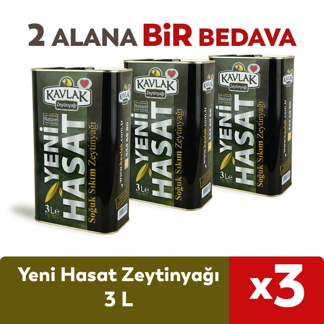 Yeni Hasat Zeytinyağı 3 Lt Teneke 2 ALANA 1 BEDAVA 