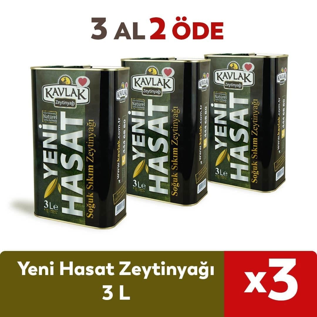 Yeni Hasat Zeytinyağı 3 Lt Teneke 3 Al 2 Öde