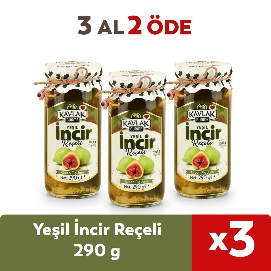 Yeşil İncir Reçeli 290 Gr Cam Kavanoz 3 Al 2 Öde