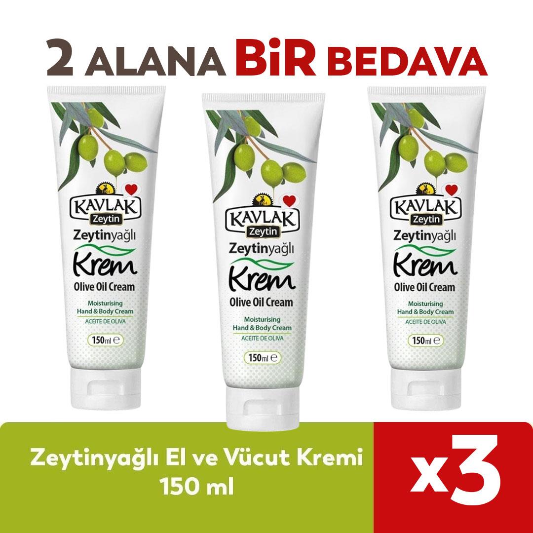 Zeytinyağlı El ve Vücut Kremi 150 Ml 2 ALANA 1 BEDAVA 