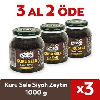 1 KG KURU SELE SİYAH ZEYTİN 3 AL 2 ÖDE 