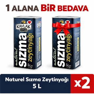 5 LT NATUREL SIZMA ZEYTİNYAĞI 1 ALANA 1 BEDAVA