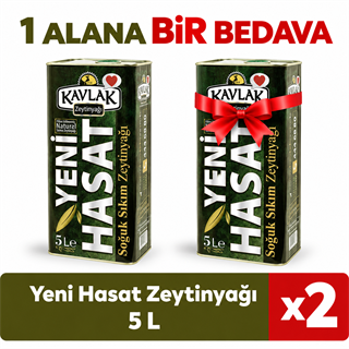 5 LT YENİ HASAT ZEYTİNYAĞI 1 ALANA 1 BEDAVA