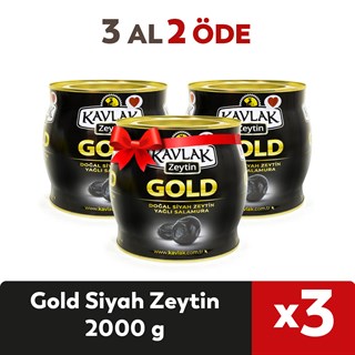 Gold Gemlik Siyah Zeytin 2 Kg ( 2kg brüt x3 ) 3 AL 2 ÖDE