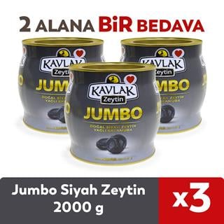 Jumbo Gemlik Siyah Zeytin 2 kg ( brüt ) 2 ALANA 1 BEDAVA 
