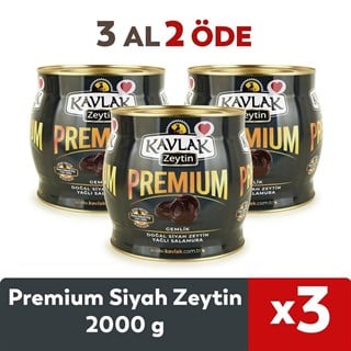 Premium Gemlik Siyah Zeytin 2 Kg ( brüt ) 3 AL 3 ÖDE