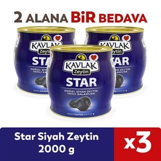 Star Gemlik Siyah Zeytin 2 Kg (brüt) 2 ALANA 1 BEDAVA 