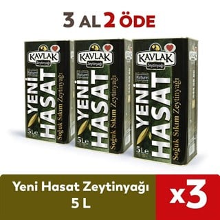 Yeni Hasat Soğuk Sıkım Zeytinyağı 5 Lt 3 Al 2 Öde