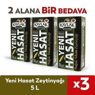 Yeni Hasat Soğuk Sıkım Zeytinyağı 5 Lt 2 ALANA 1 BEDAVA 