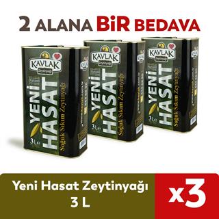 Yeni Hasat Zeytinyağı 3 Lt Teneke 2 ALANA 1 BEDAVA 