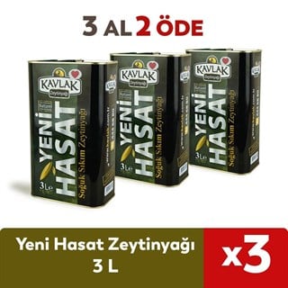 Yeni Hasat Zeytinyağı 3 Lt Teneke 3 Al 2 Öde