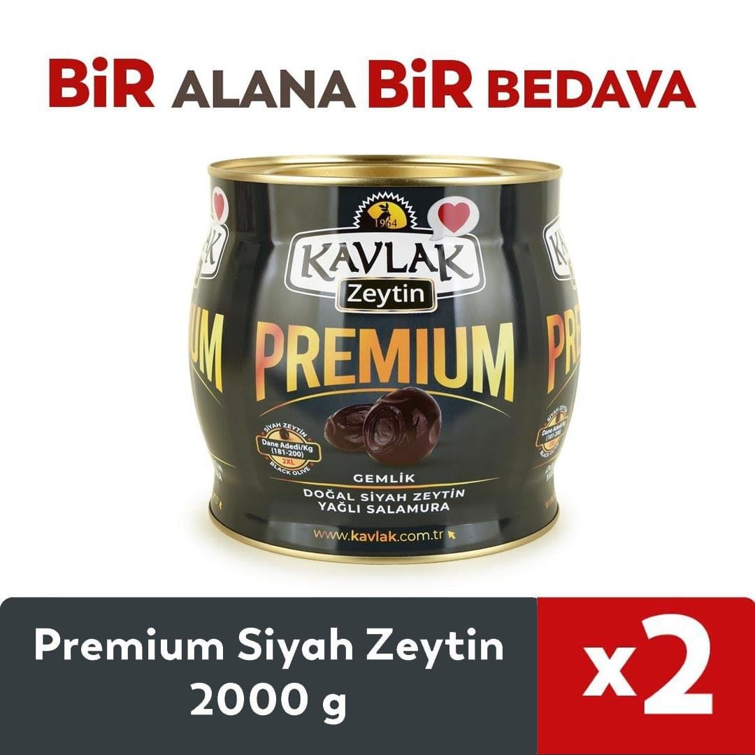 1 Alana 1 Bedava Premium Gemlik Siyah Zeytin
