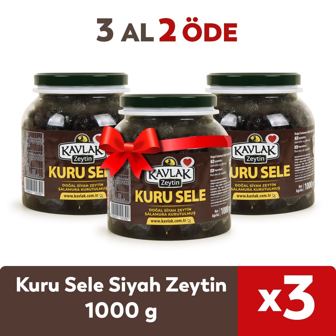 1 KG Kuru Sele Gemlik Siyah Zeytin 3 AL 2 ÖDE