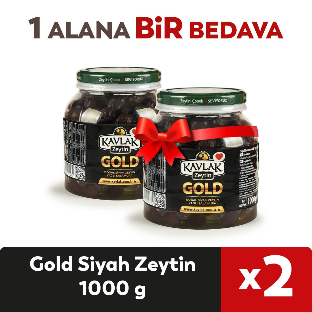 1 KG PET GOLD SİYAH ZEYTİN 1 ALANA 1 BEDAVA