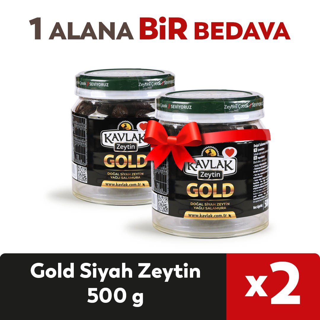 500 GR GOLD SİYAH ZEYTİN 1 ALANA 1 BEDAVA