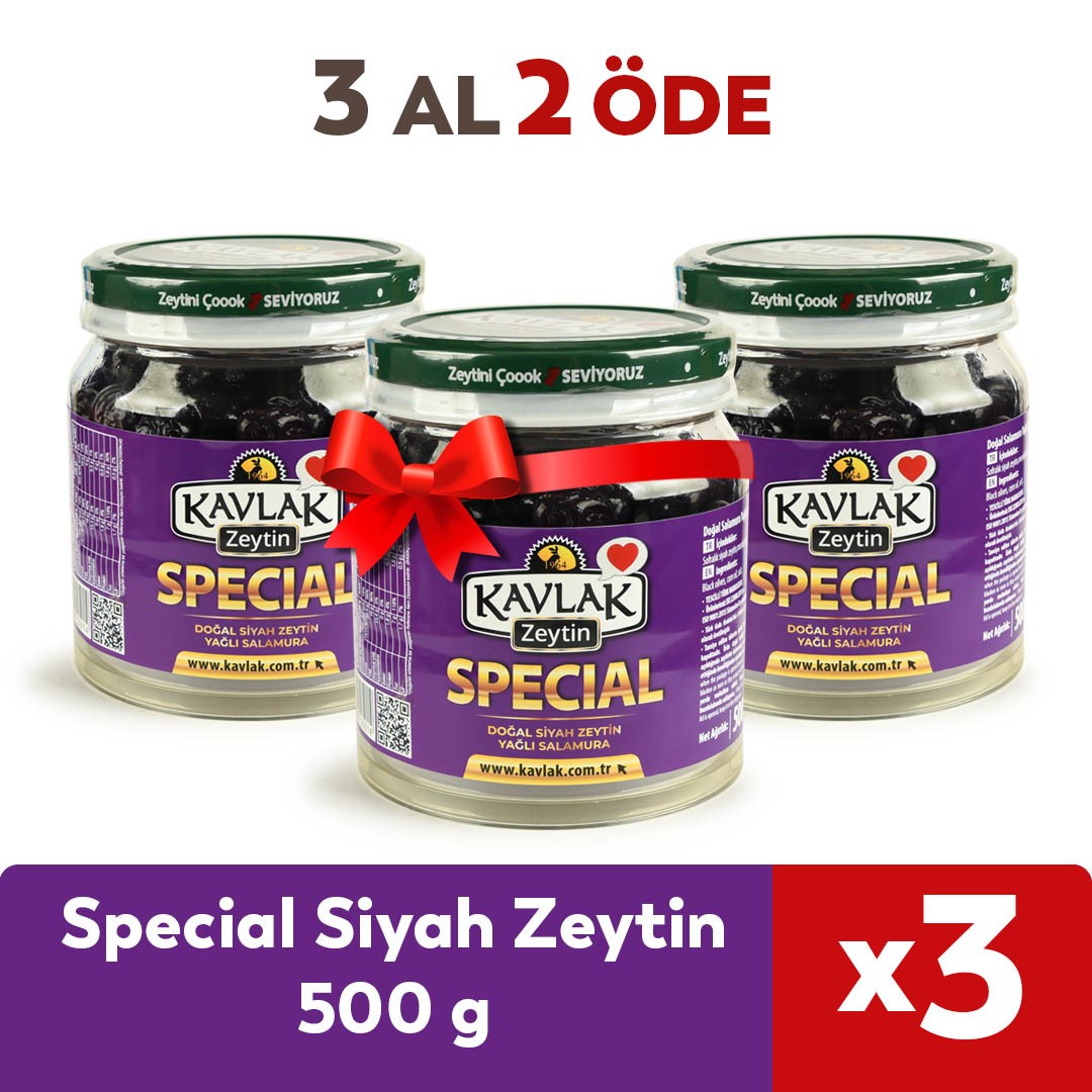 500 Gr Special Gemlik Siyah Zeytin 3 AL 2 ÖDE