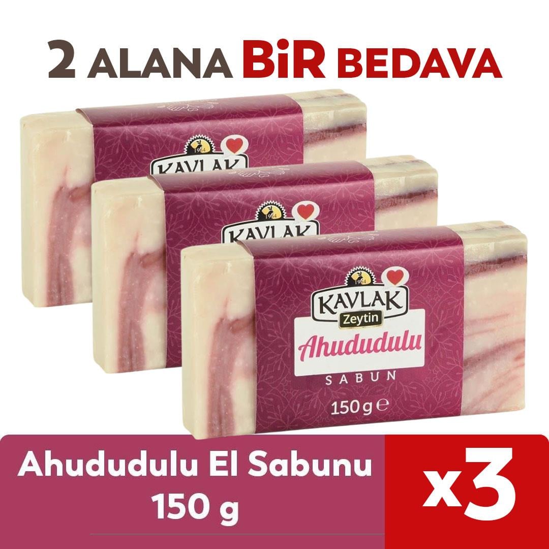 Ahududulu El Yapımı Sabun 150 gr 2 ALANA 1 BEDAVA 