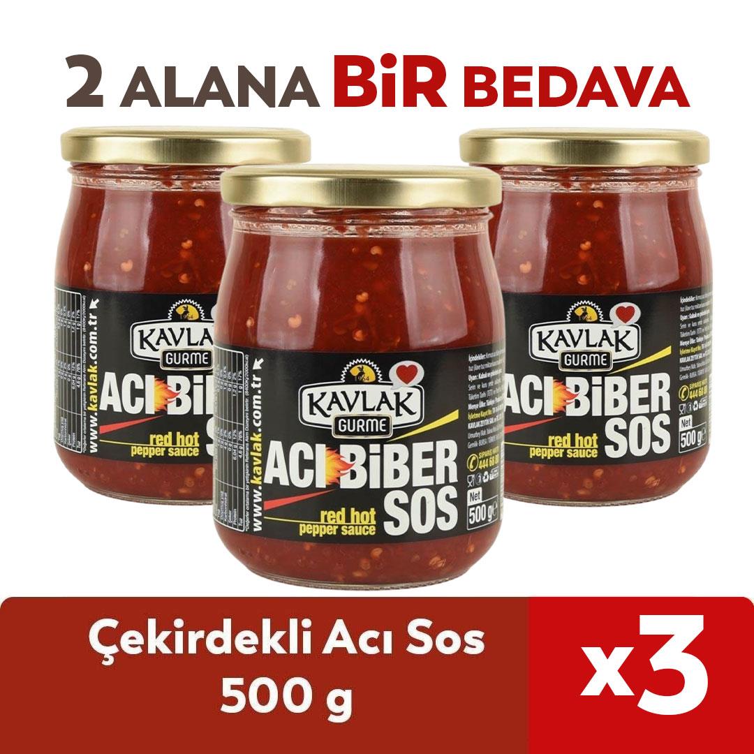 Çekirdekli Acı Sos 500 Gr 2 ALANA 1 BEDAVA 