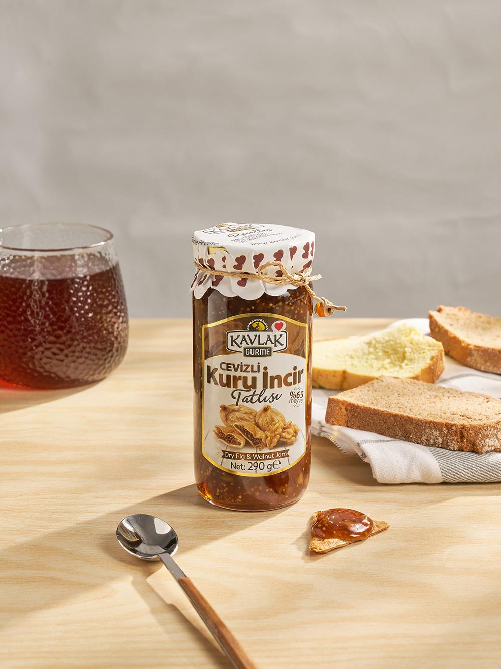 Ceviz-Kuru İncir Reçeli 290 Gr Cam Kavanoz