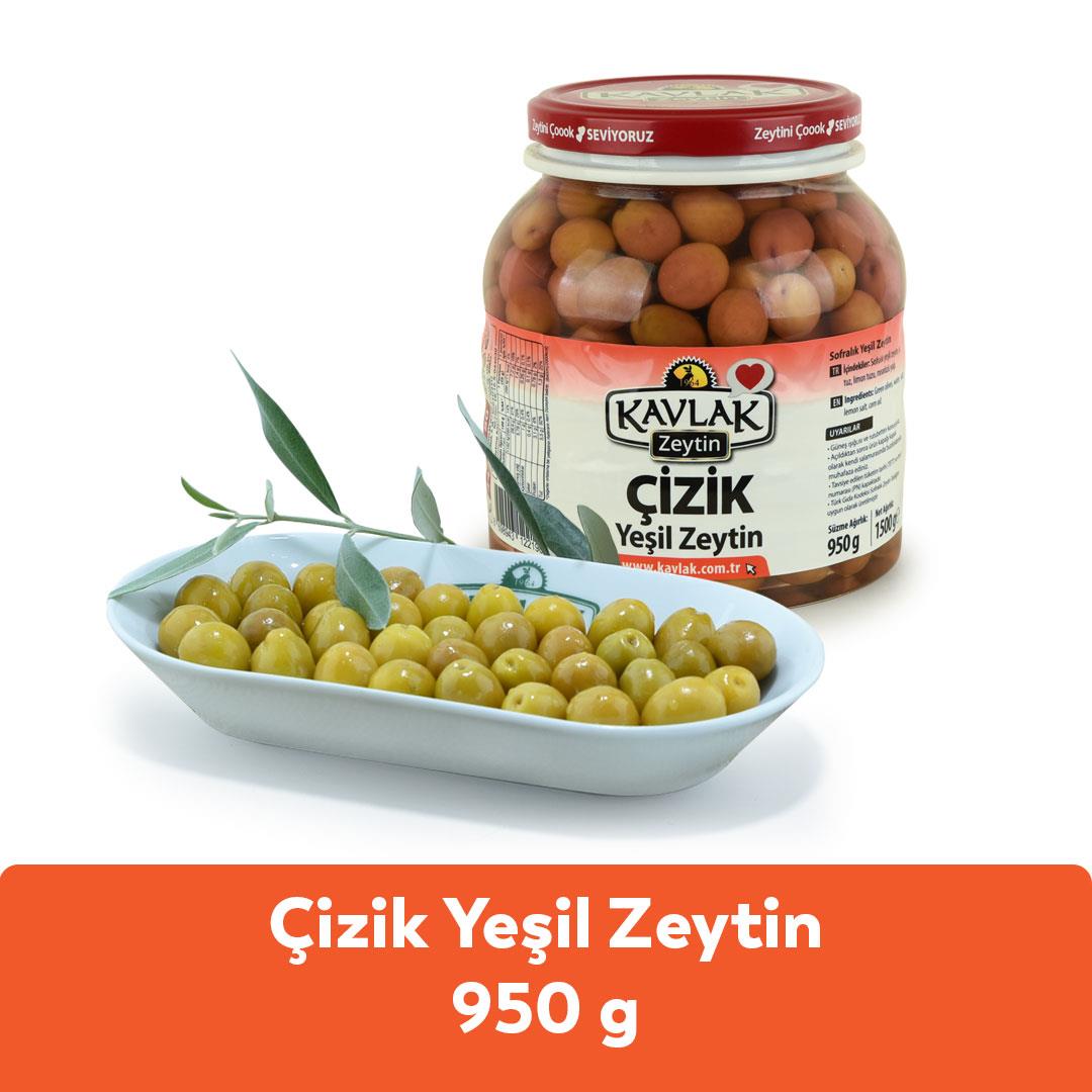Çizik Yeşil Zeytin 950 GR