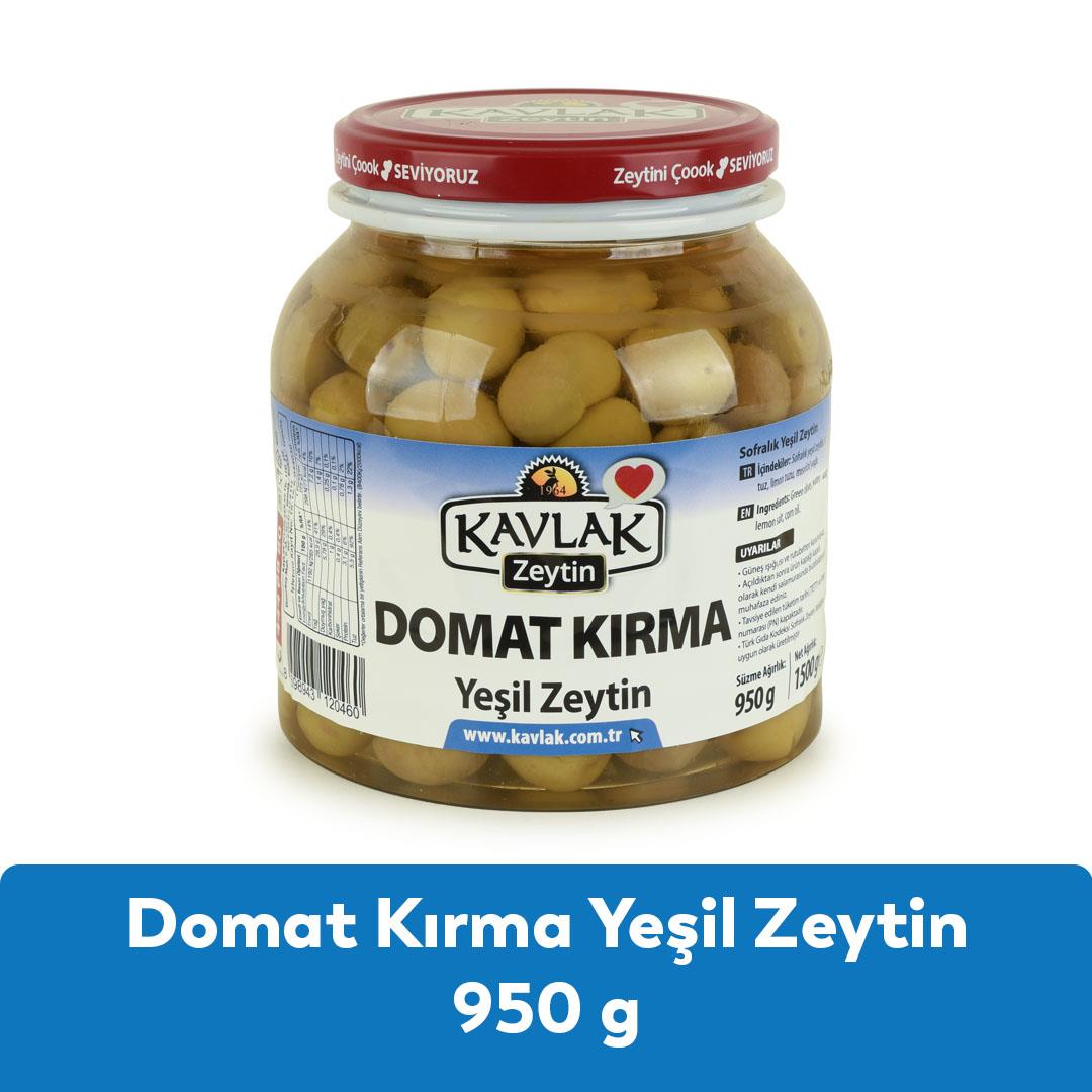 Domat Kırma Yeşil Zeytin 950 Gr