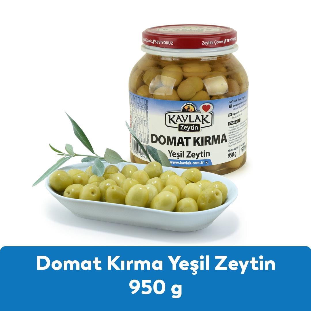 Kavlak Domat Kırma Yeşil Zeytin 1 kg