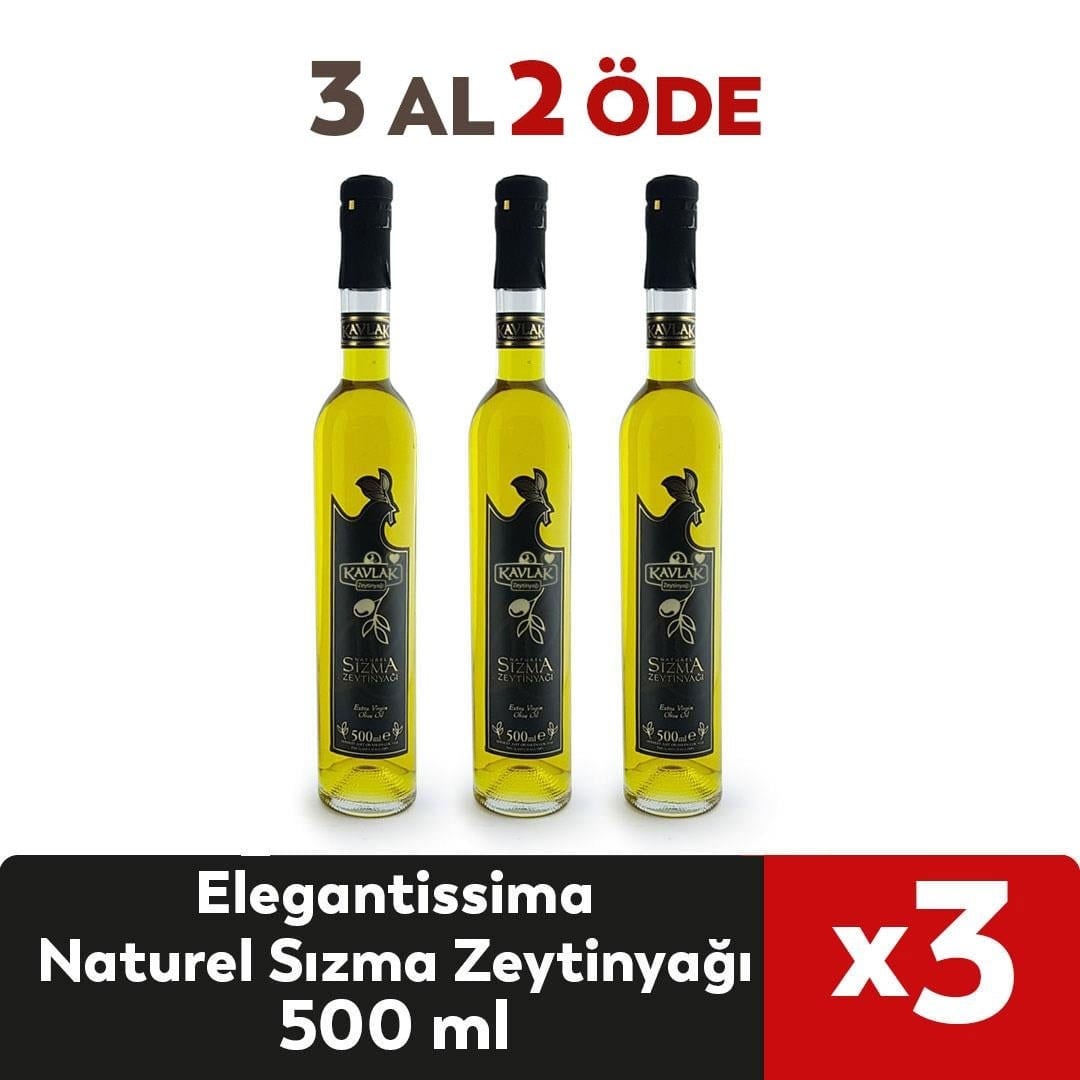 Eleganttissima Naturel Sızma Zeytinyağı 500 ml 3 Al 2 Öde
