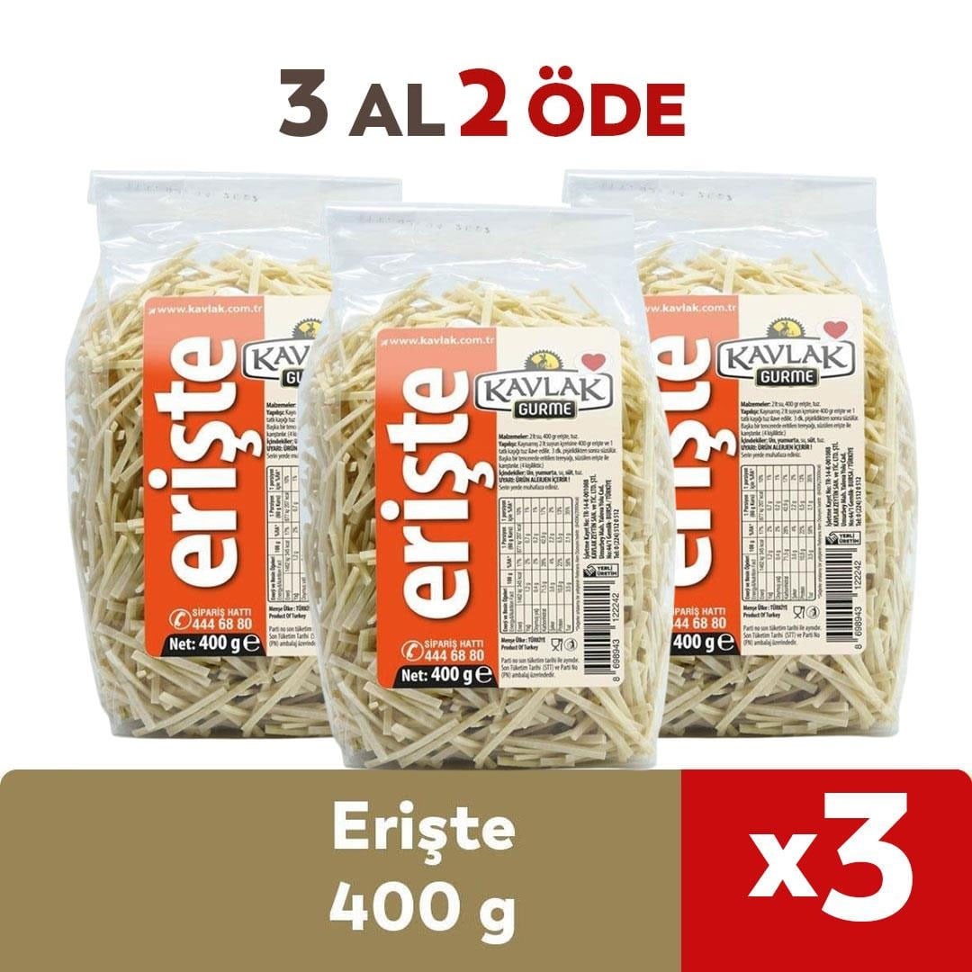 Ev Yapımı Erişte 400 Gr 3 AL 2 ÖDE