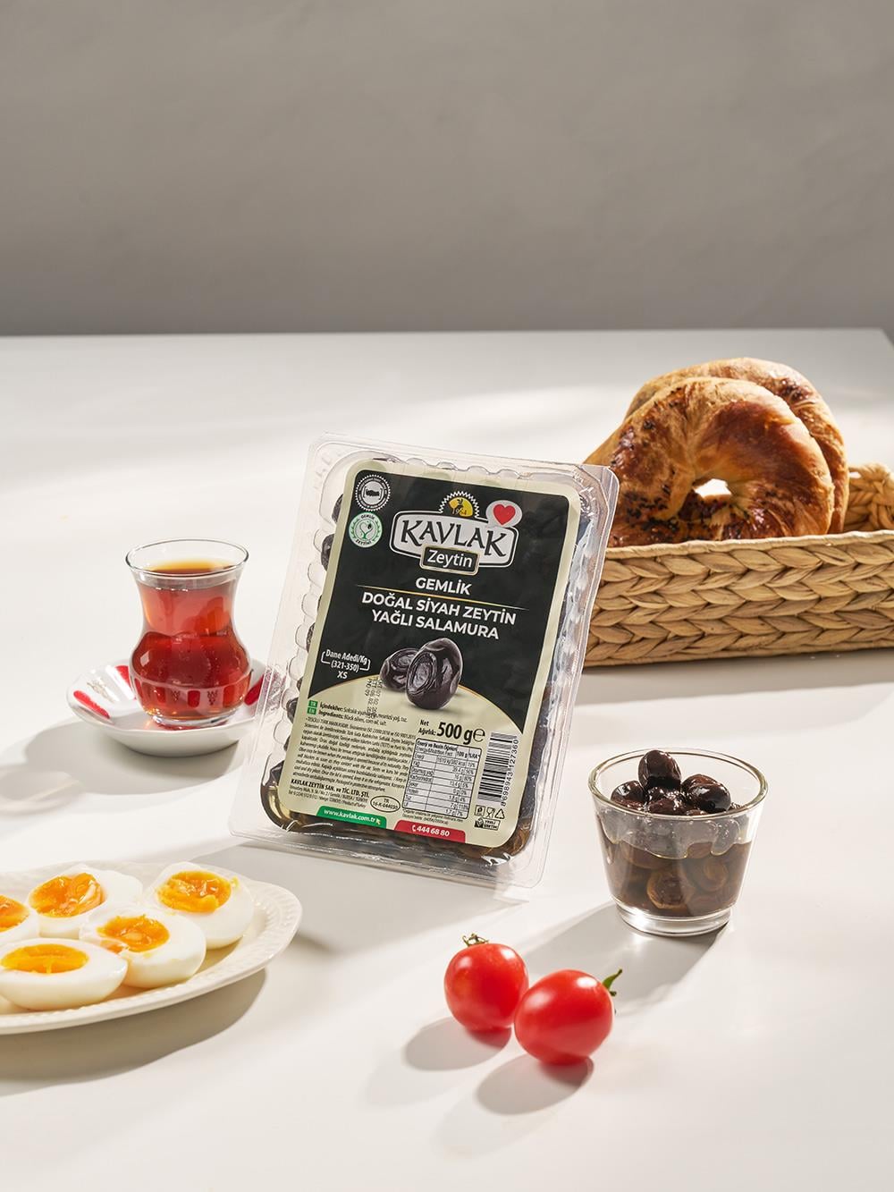 Gemlik Yağlı Salamura Siyah Zeytin Vakum Paket 500 Gr