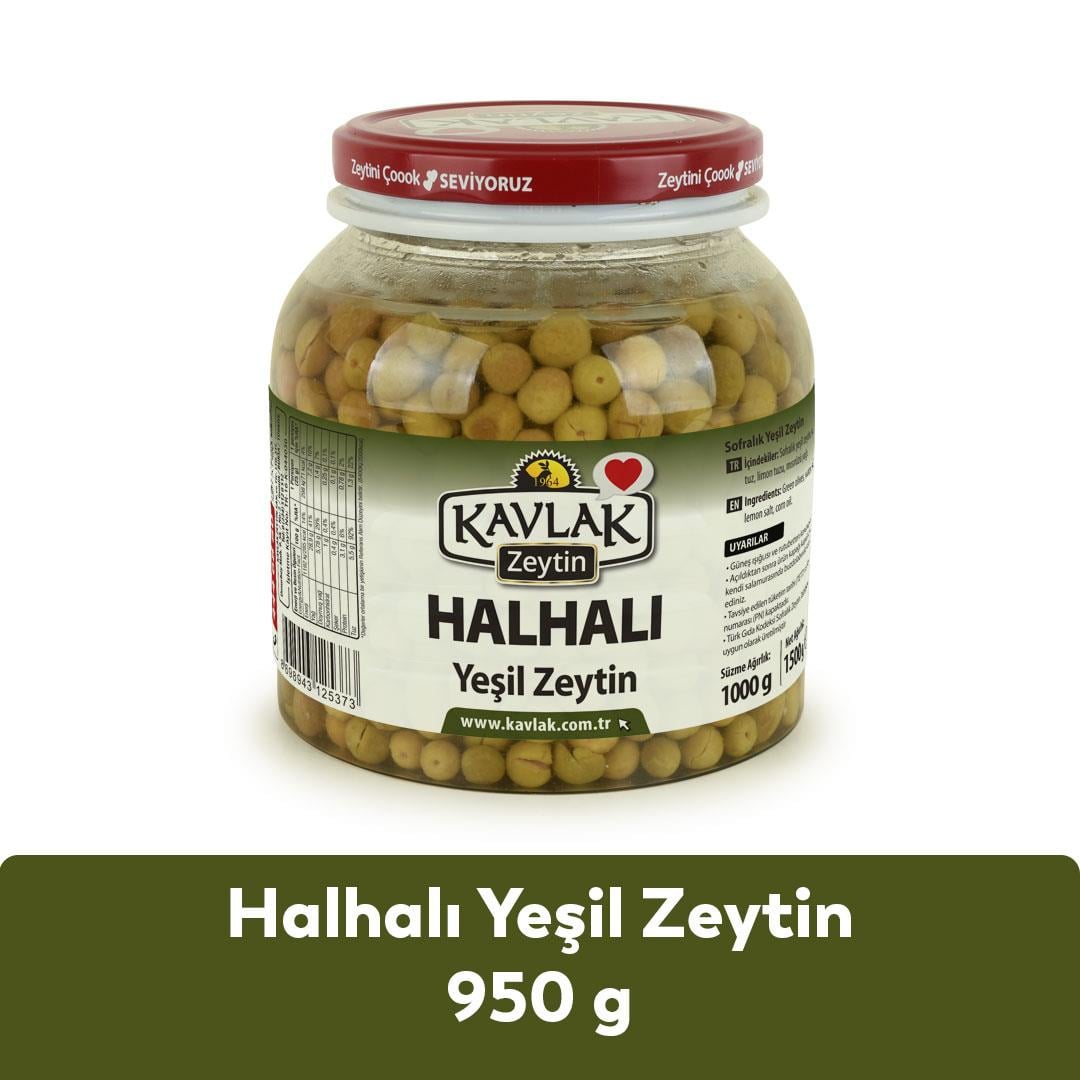 Halhalı Yeşil Zeytin 950 Gr