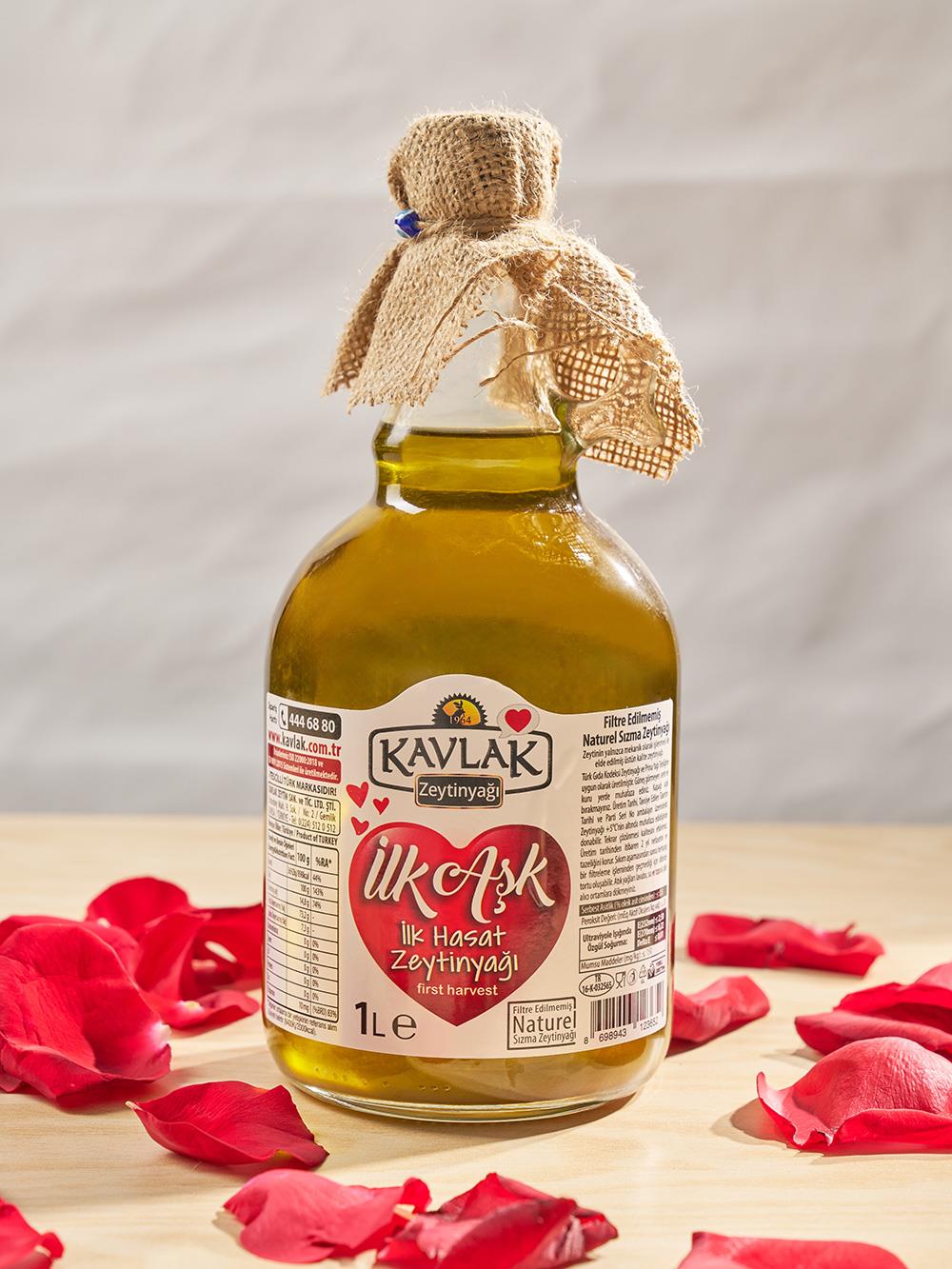 İlk Hasat Soğuk Sıkım Zeytinyağı 1 lt Gallone Cam Şişe