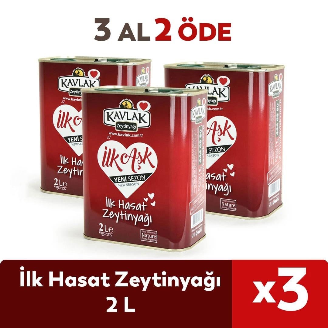 İlk Hasat Soğuk Sıkım Zeytinyağı 2 lt 3 Al 2 Öde