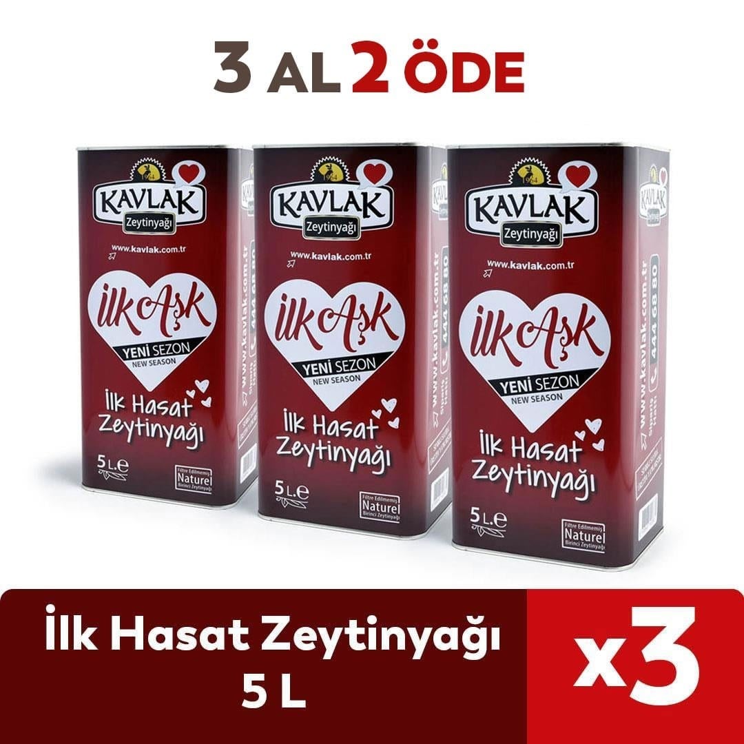 İlk Hasat Soğuk Sıkım Zeytinyağı 5 lt 3 Al 2 Öde