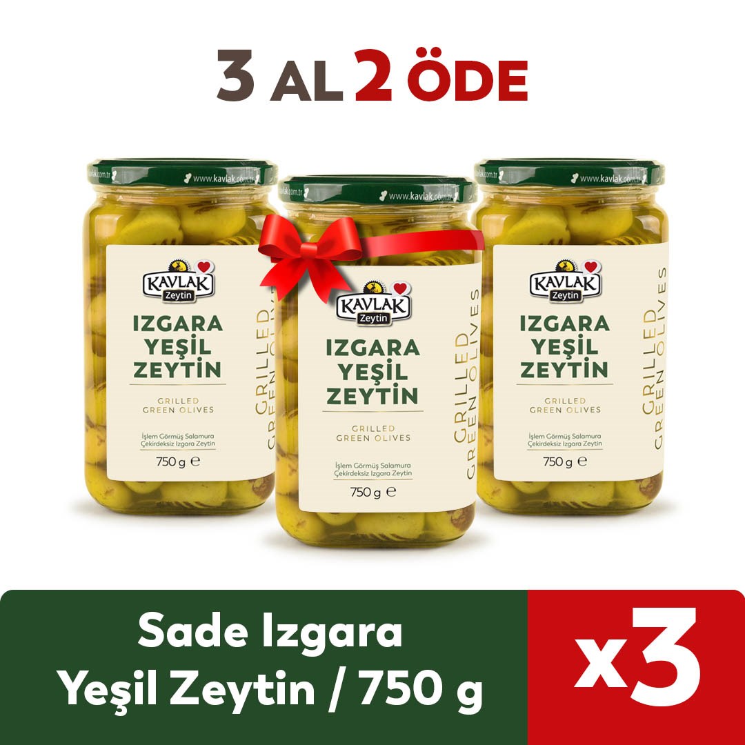 Izgara Zeytin Baharatsız 3 Al 2 Öde