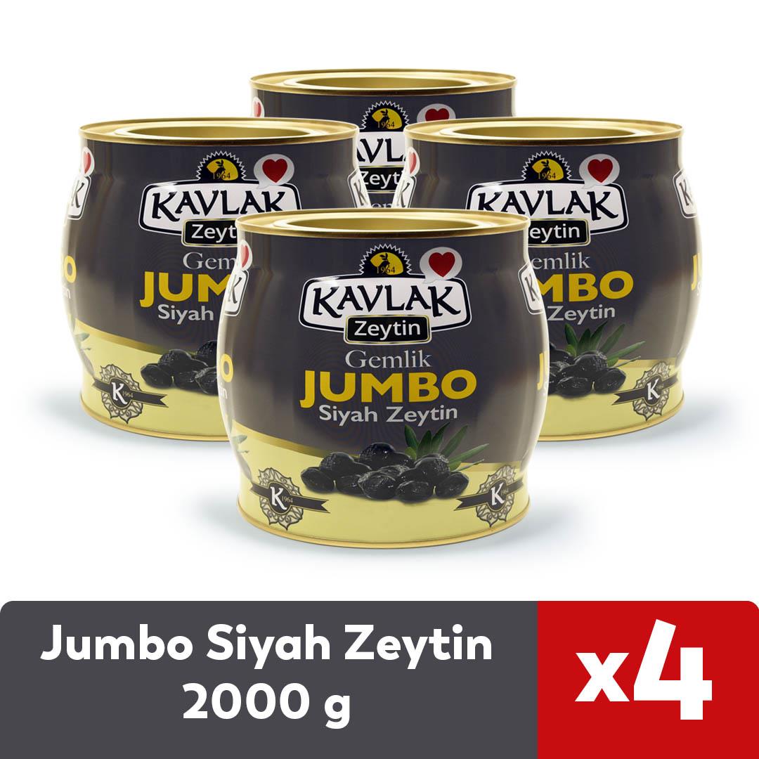 Jumbo Gemlik Siyah Zeytin 2 Kg ( brüt ) 4 lü Özel Fiyat