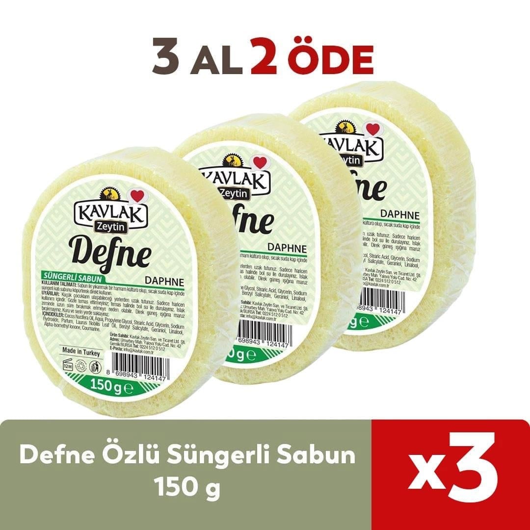 Kavlak Defne Özlü Süngerli Sabun 3 Al 2 Öde