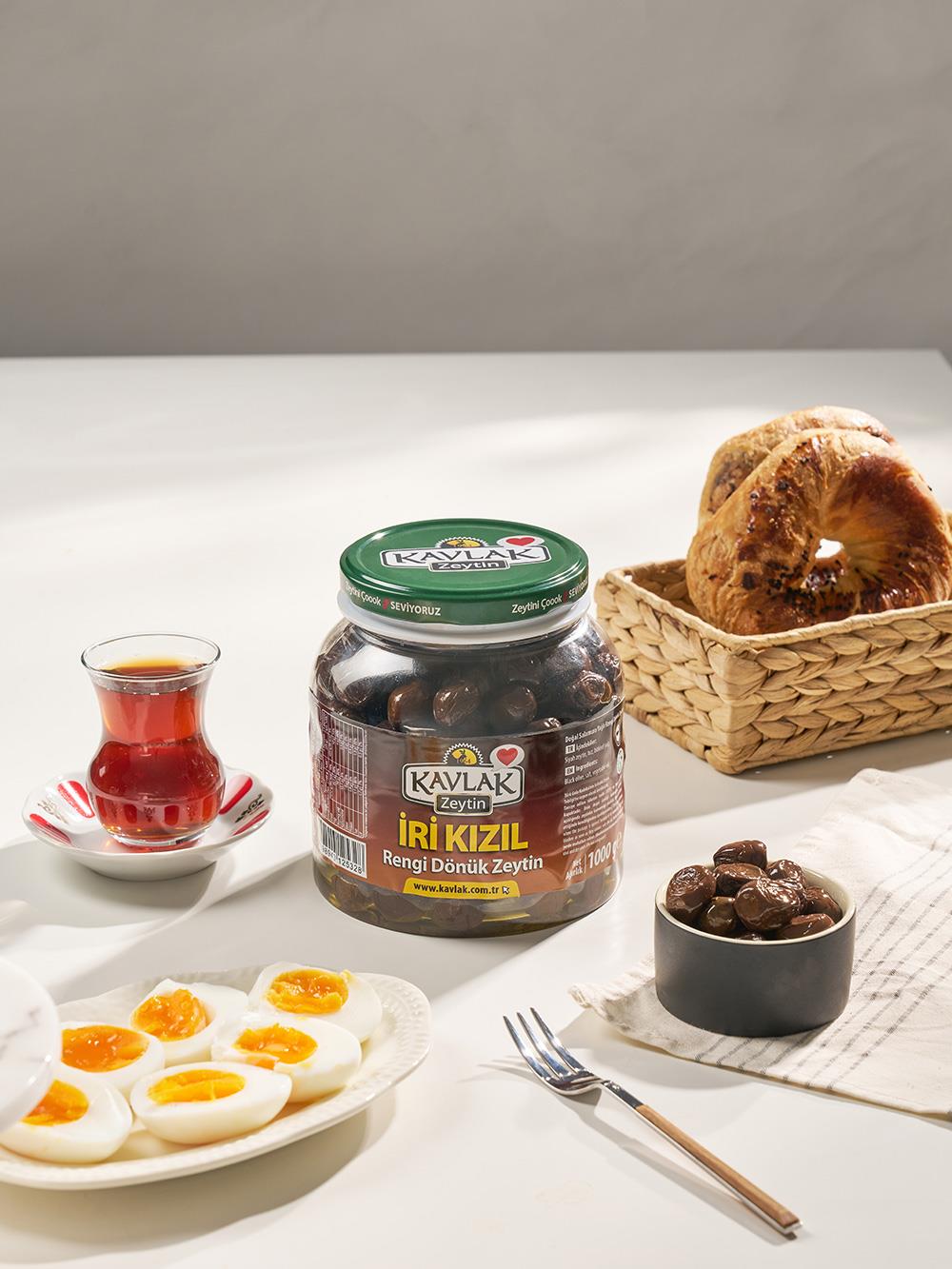 Kavlak İri Kızıl Gemlik Zeytin 1 Kg Pet