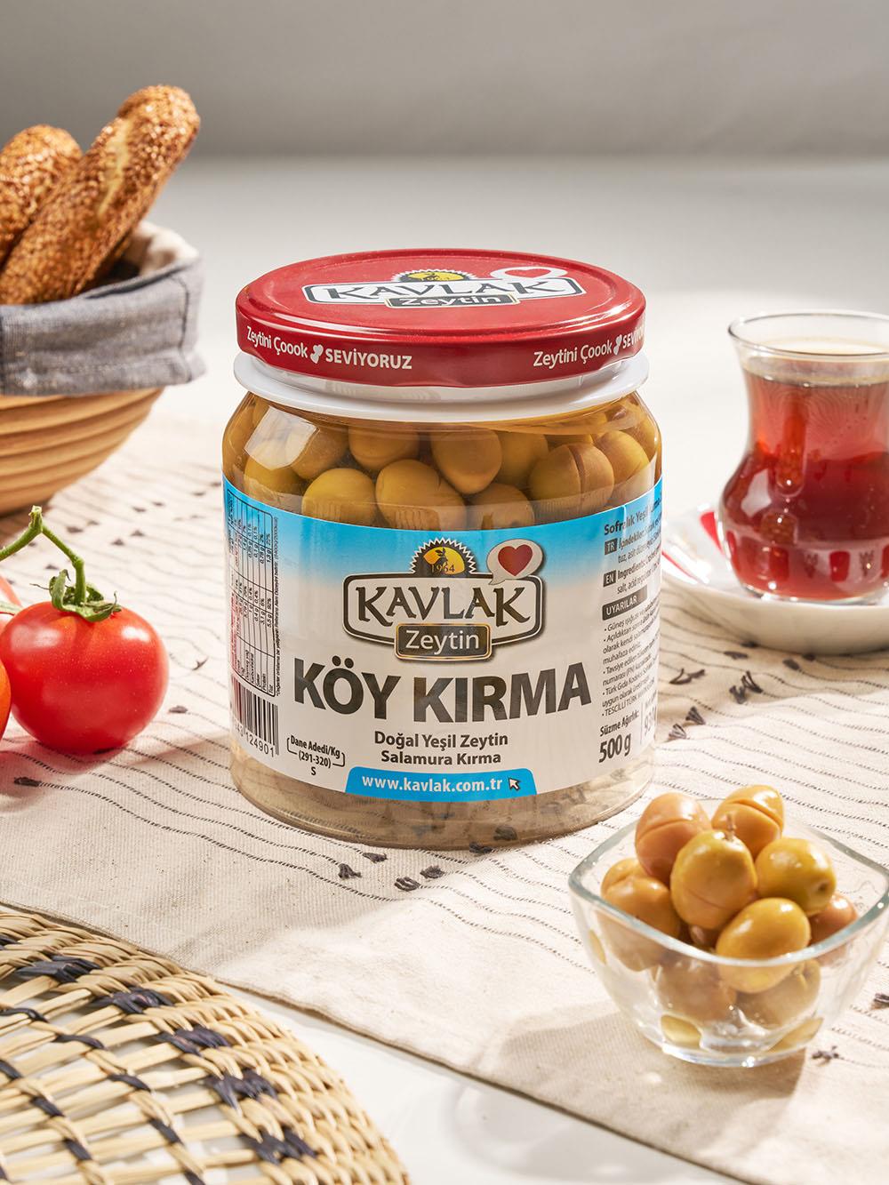 Köy Kırma Yeşil Zeytin 500 Gr