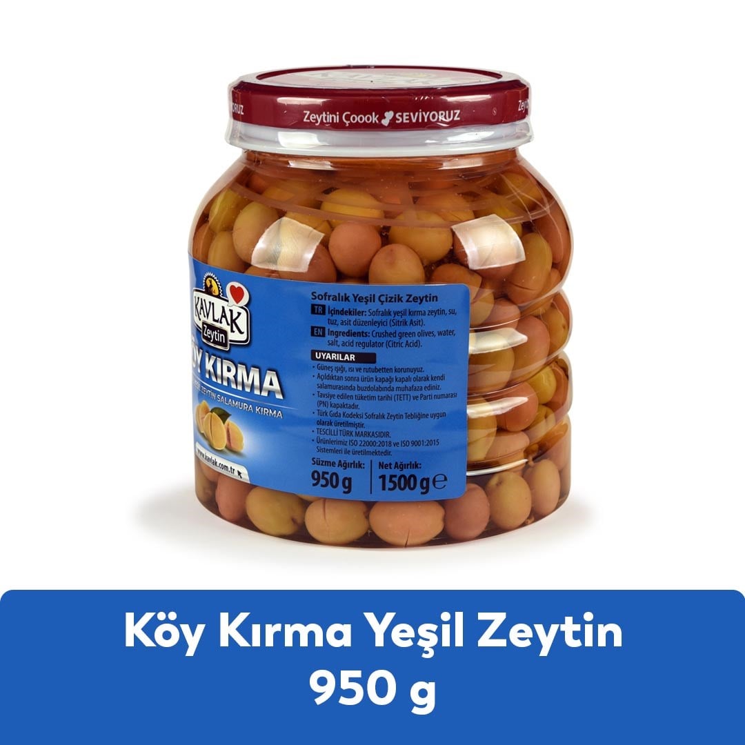 Köy Kırma Yeşil Zeytin 950 Gr